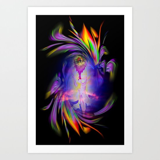 Flowermagic - good luck Art Print