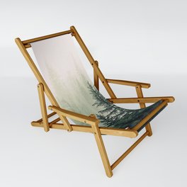 Foggy Pine Trees Sling Chair