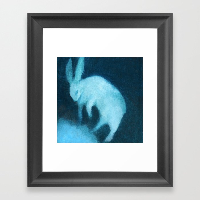 Ghost Bunny adrift Framed Art Print