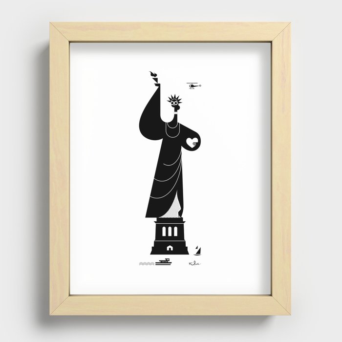 Lady Liberty Recessed Framed Print
