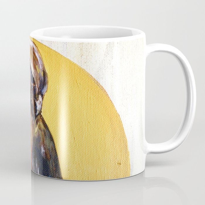Sun Hawk // Bird Raptor Eagle Feather Wing Yellow White Grey Brown Wildlife Animal Coffee Mug