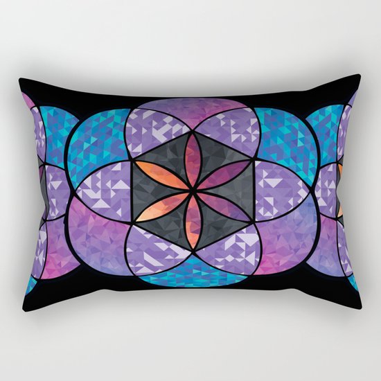 Fractal Seed of Life Rectangular Pillow