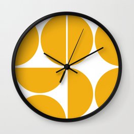 Mid Century Modern Yellow Square Wall Clock