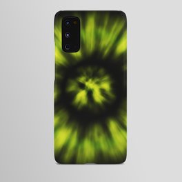 Green Black Tie Dye Android Case