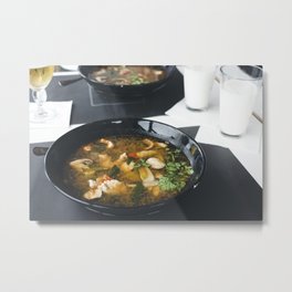 Seafood Tom Yum or Thai style spicy soup Metal Print
