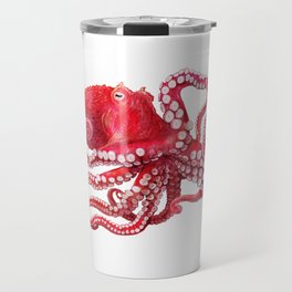 Giant pacific octopus scientific illustration art print Travel Mug