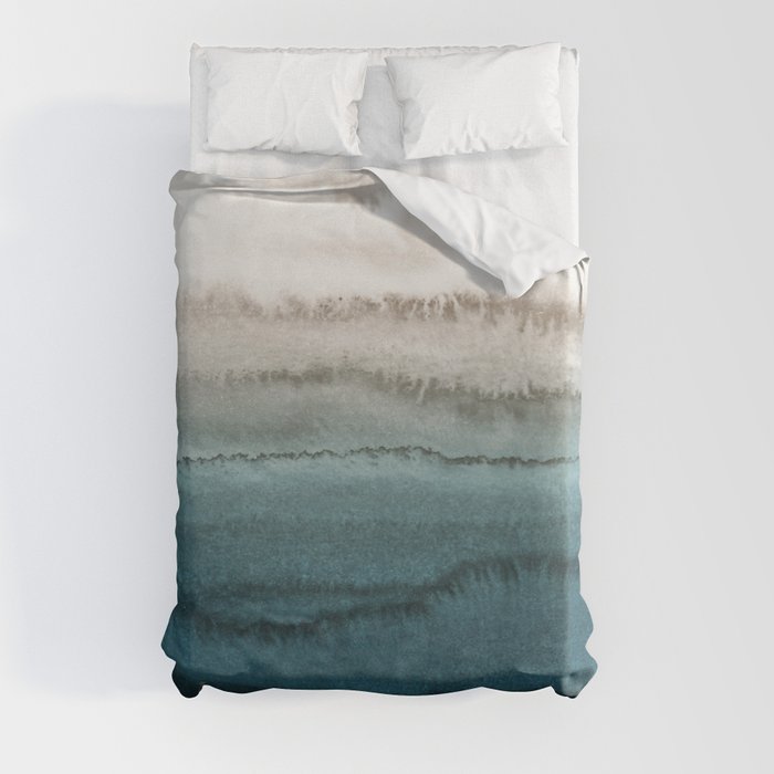 WITHIN THE TIDES - CRASHING WAVES TEAL Duvet Cover