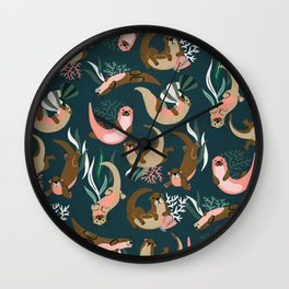 Otter Collection - Teal Palette Wall Clock