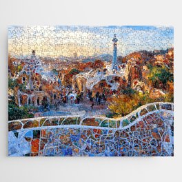 Barcelona, Panorama from Parc Guell Jigsaw Puzzle
