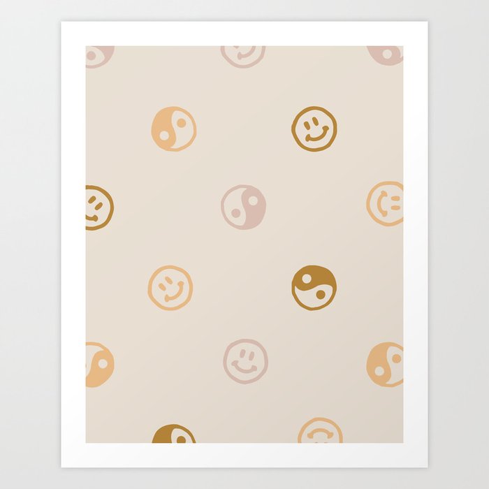 smilies pattern Art Print
