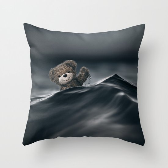 Riding The Waves Throw Pillow