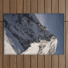 Alpine Mountain in Switzerland Outdoor Rug
