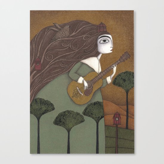 The Guitar Player Canvas Print