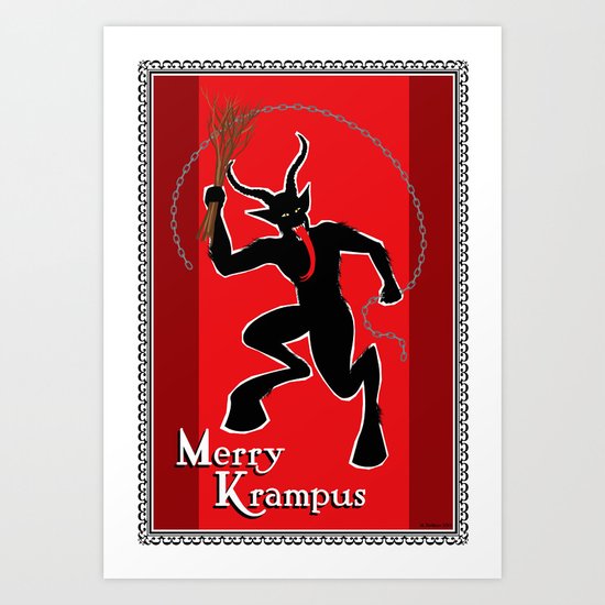 Merry Krampus Art Print
