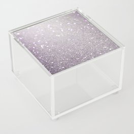 Silver Iridescent Glitter Acrylic Box