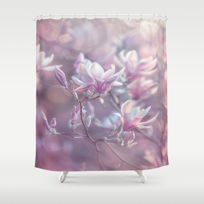 Magnolia Blossom Bliss Shower Curtain