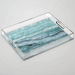 Mystic Stone Aqua Teal Acrylic Tray