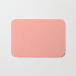 Simply Salmon Pink Bath Mat | Pop Art, Abstract, Millennial, Illustration, Photo, Drawing, Graphicdesign, Digital, Minimalism, Painting 