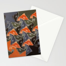 Fish ("Regular Divisions of the Plane Drawing #20") by M.C. Escher Stationery Card
