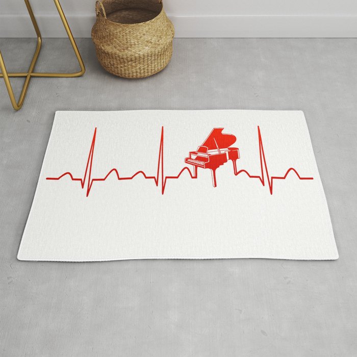 PIANO HEARTBEAT Rug