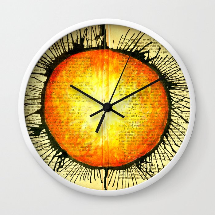 The Sun Who Wanted A Cup Of Strong Espresso Wall Clock by Wondersome Things