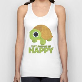 Turtles Make Me Happy Unisex Tank Top