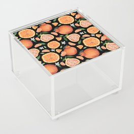 Fresh orange fruits- black Acrylic Box