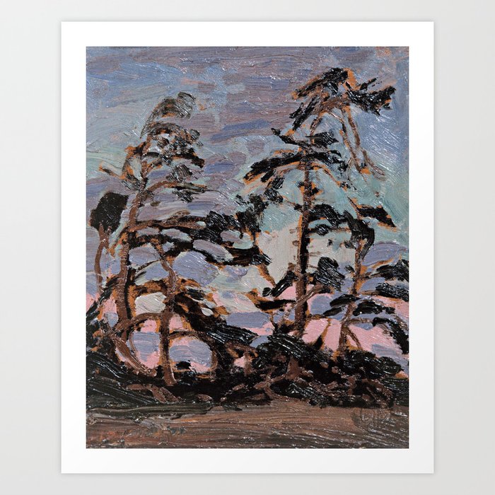 Tom Thomson ‑ Evening, Pine Island - Canada, Canadian Oil Painting - Group of Seven Art Print