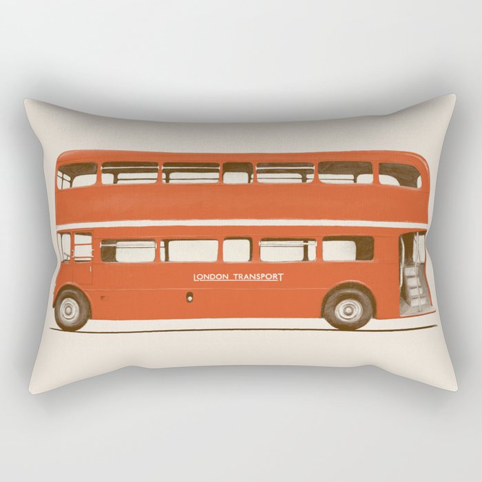 Double-Decker London Bus Rectangular Pillow