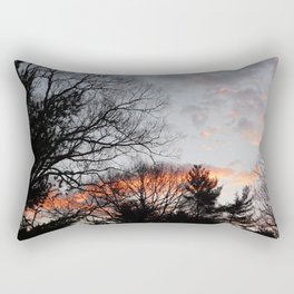 red clouds in the sky Rectangular Pillow