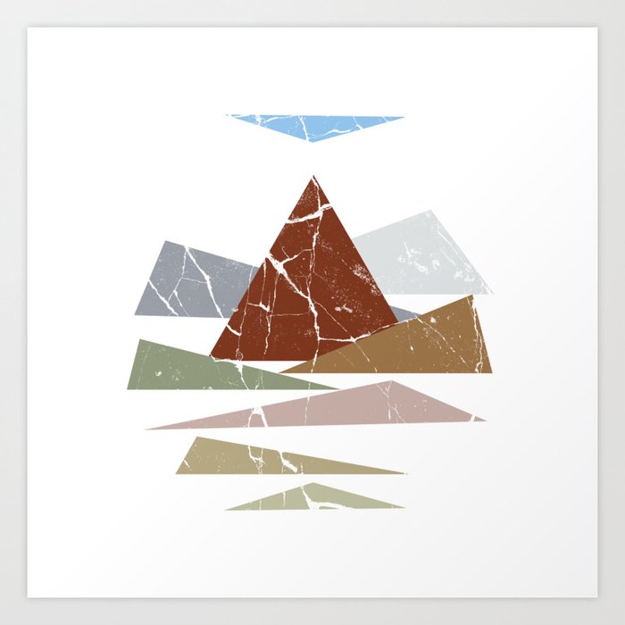 Triangle mountains Art Print