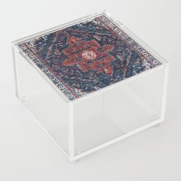 Persian blue and red retro rug Acrylic Box