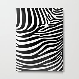 Animal Zebra texture Metal Print | Black and White, Color, Fur, T Shirt, Graphic Design, Stripe, Texture, Tshirt, Stright, Drawing 