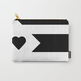 Resiliencia Carry-All Pouch | Digital, Black And White, Life, Pop Art, Graphic, Pattern, Design, Heart, Love, Flag 