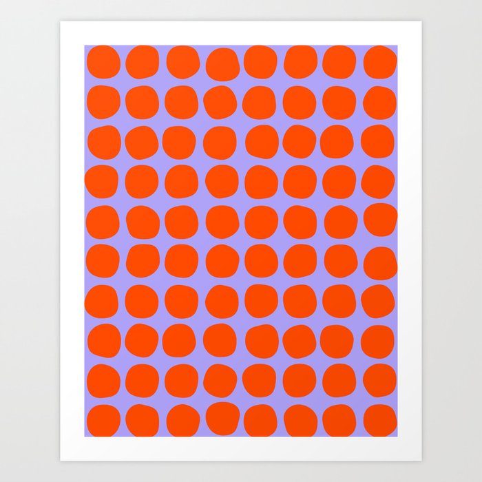 Circles in Purple and Orange Art Print