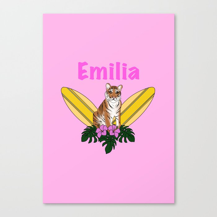 Emilia personalised gifts  Canvas Print
