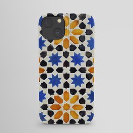 Arabic mosaic of tiles in Moroccan style, decorative background iPhone Case