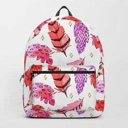 Feather pattern Backpack