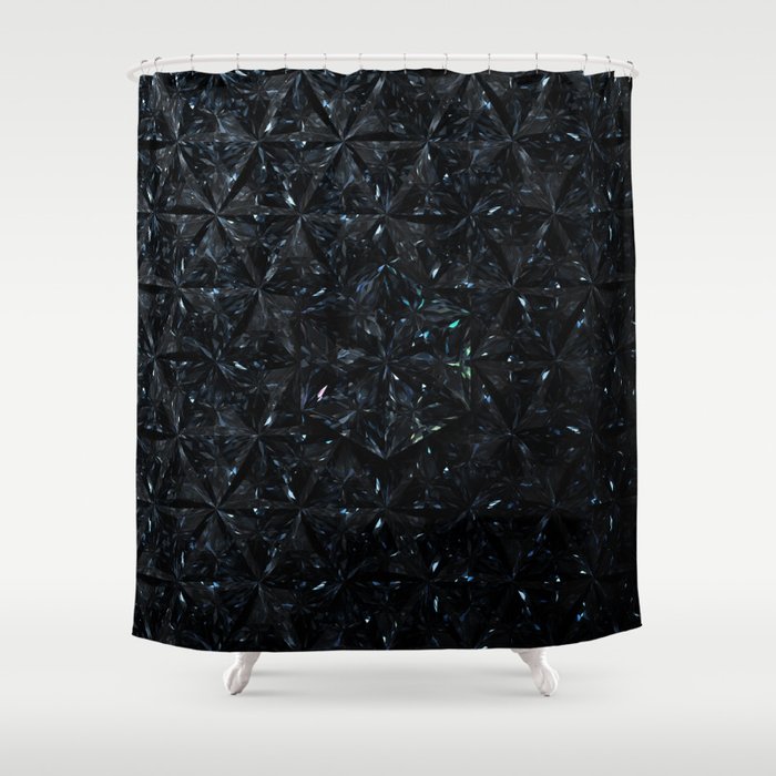 Black Diamond Abstract Art Pattern 01 Shower Curtain