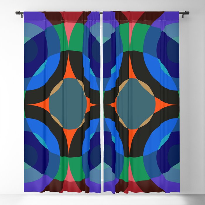 Blosomah - Colorful Abstract Art Blackout Curtain