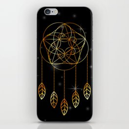 Divine Proportion Sacred geometry golden spiral dream catcher iPhone Skin