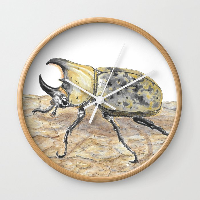 eastern hercules beetle Wall Clock