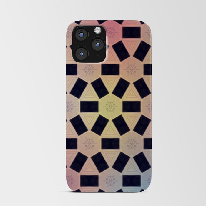 Rainbow Geometric Hexagons Triangles iPhone Card Case