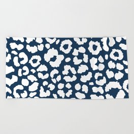 Animal Print Blue Beach Towel