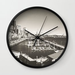 Gray Seattle Wall Clock