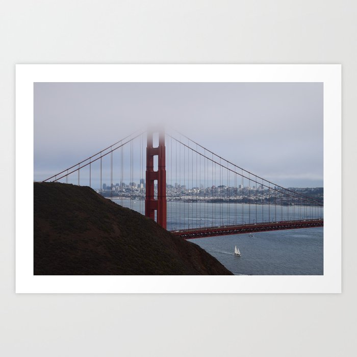 Golden Gate Bridge - Downtown San Francisco Art Print