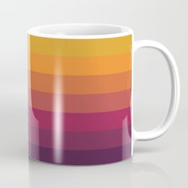 Colorful Abstract Vintage 70s Style Retro Rainbow Summer Stripes Coffee Mug