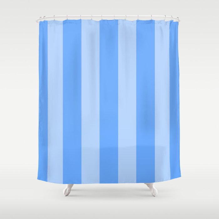 Sky Blue Stripes Shower Curtain
