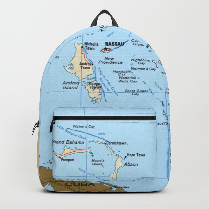 Map of The Bahamas (1986) Backpack by BravuraMedia | Society6