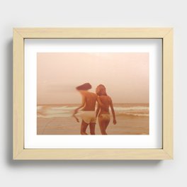 faded lovers Recessed Framed Print